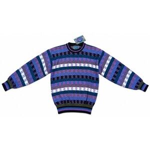 NEW WITH TAGS WEEDS MENS Medium Vintage Crewneck Sweater Coogi Style Cosby Retro